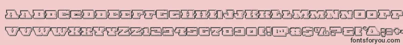 フォントChicagoexpressengrave – ピンクの背景に黒い文字