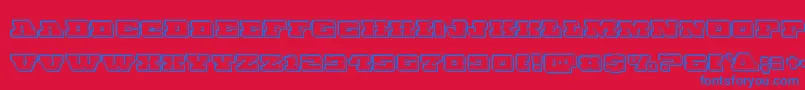 Chicagoexpressengrave Font – Blue Fonts on Red Background