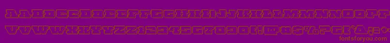 フォントChicagoexpressengrave – 紫色の背景に茶色のフォント
