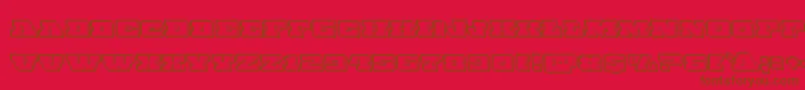 Czcionka Chicagoexpressengrave – brązowe czcionki na czerwonym tle