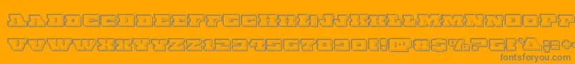 fuente Chicagoexpressengrave – Fuentes Grises Sobre Fondo Naranja