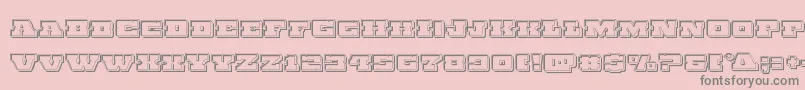 Chicagoexpressengrave Font – Gray Fonts on Pink Background