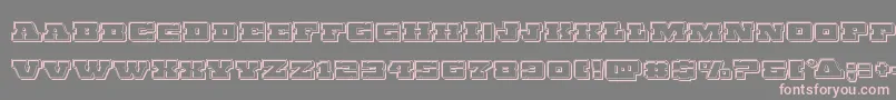 Chicagoexpressengrave-fontti – vaaleanpunaiset fontit harmaalla taustalla