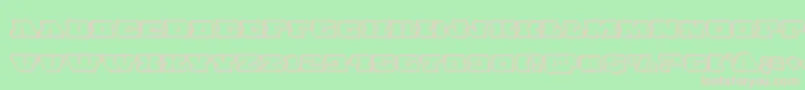 Chicagoexpressengrave-fontti – vaaleanpunaiset fontit vihreällä taustalla