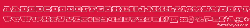 Chicagoexpressengrave-Schriftart – Rosa Schriften auf rotem Hintergrund