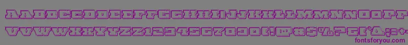 Шрифт Chicagoexpressengrave – фиолетовые шрифты на сером фоне