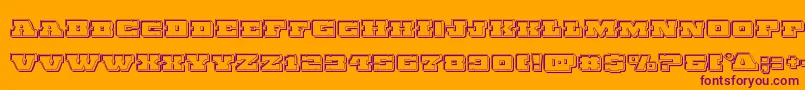 Chicagoexpressengrave Font – Purple Fonts on Orange Background