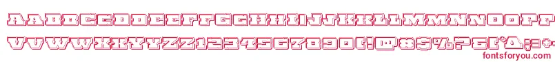 フォントChicagoexpressengrave – 白い背景に赤い文字