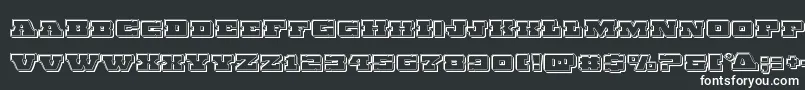 Шрифт Chicagoexpressengrave – белые шрифты на чёрном фоне