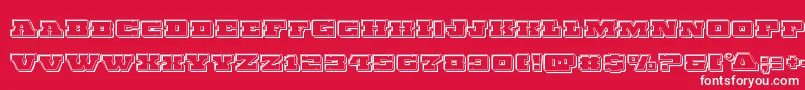 Chicagoexpressengrave Font – White Fonts on Red Background