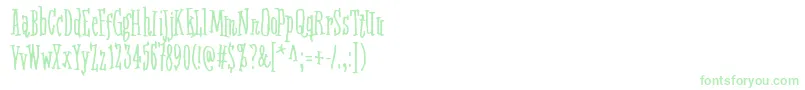 FifteenFeetOfPureWhiteSnow Font – Green Fonts on White Background