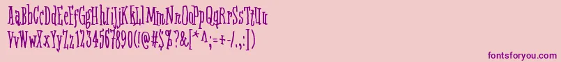 FifteenFeetOfPureWhiteSnow Font – Purple Fonts on Pink Background