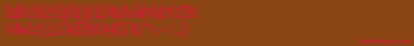 FifteenFeetOfPureWhiteSnow Font – Red Fonts on Brown Background