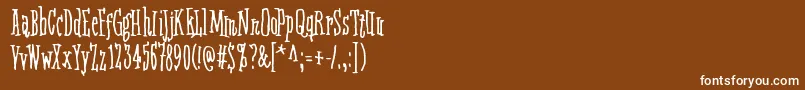 FifteenFeetOfPureWhiteSnow Font – White Fonts on Brown Background