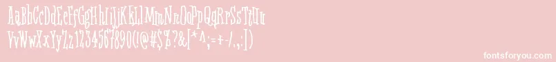 FifteenFeetOfPureWhiteSnow Font – White Fonts on Pink Background