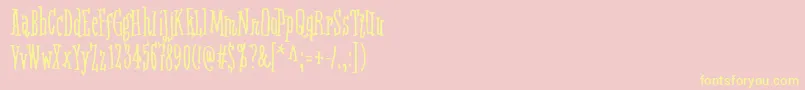 FifteenFeetOfPureWhiteSnow Font – Yellow Fonts on Pink Background