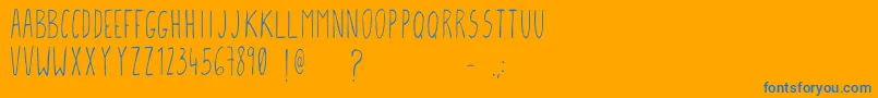 Gcmfontone Font – Blue Fonts on Orange Background
