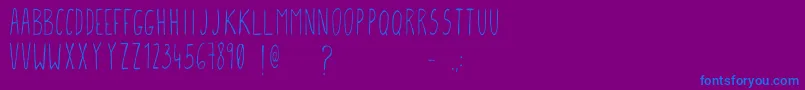 Gcmfontone Font – Blue Fonts on Purple Background