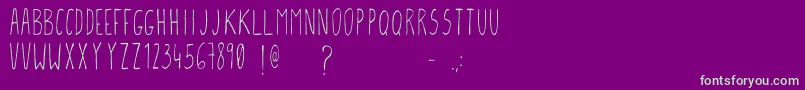 Więcej informacji o czcionce Gcmfontone Czcionka Gcmfontone – zielone czcionki na fioletowym tle