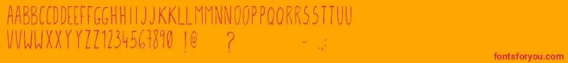 Gcmfontone Font – Red Fonts on Orange Background