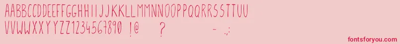 Fonte Gcmfontone – fontes vermelhas em um fundo rosa