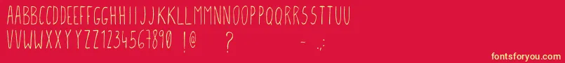 Gcmfontone Font – Yellow Fonts on Red Background