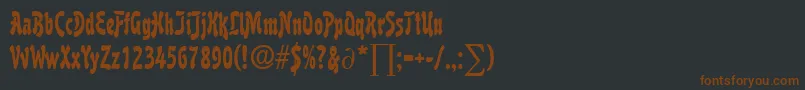 BoutiqueDb-fontti – ruskeat fontit mustalla taustalla