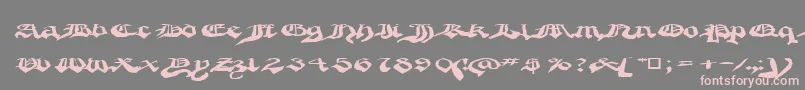 Crappygothic Font – Pink Fonts on Gray Background