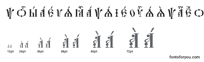 sizes of pochaevskcapsieucsspacedout font, pochaevskcapsieucsspacedout sizes