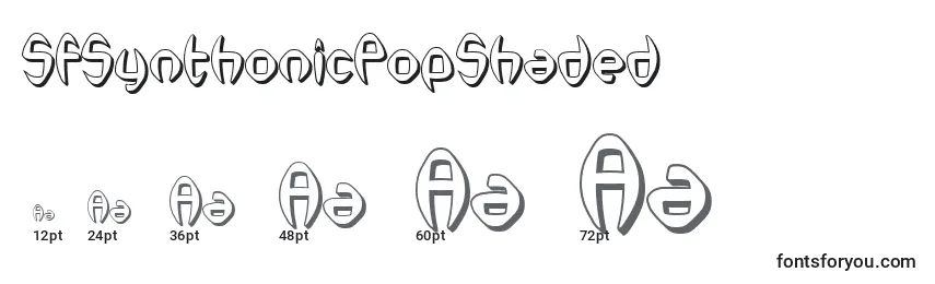sizes of sfsynthonicpopshaded font, sfsynthonicpopshaded sizes