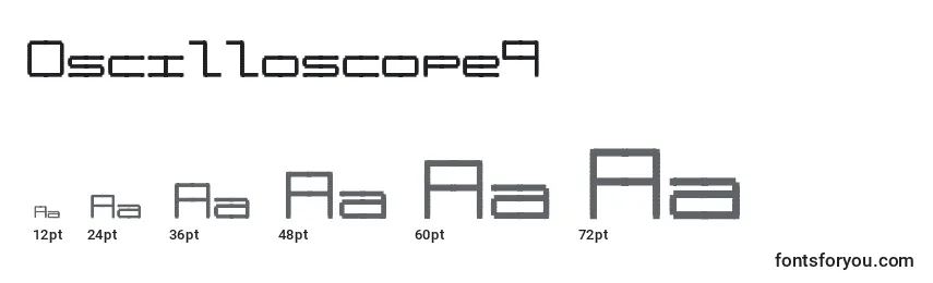 sizes of oscilloscope4 font, oscilloscope4 sizes