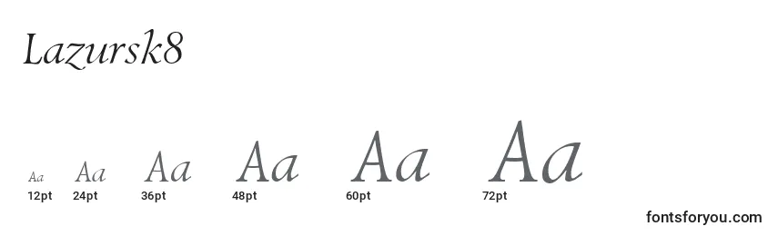 sizes of lazursk8 font, lazursk8 sizes