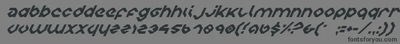 フォントCharliesAnglesItalic – 黒い文字の灰色の背景