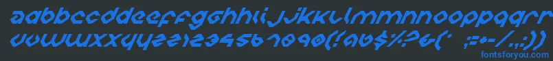 Шрифт CharliesAnglesItalic – синие шрифты на чёрном фоне