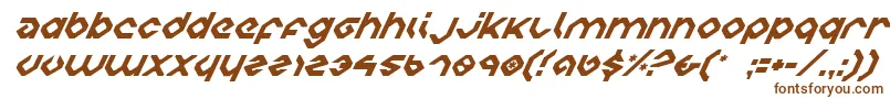 フォントCharliesAnglesItalic – 白い背景に茶色のフォント