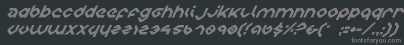 フォントCharliesAnglesItalic – 黒い背景に灰色の文字