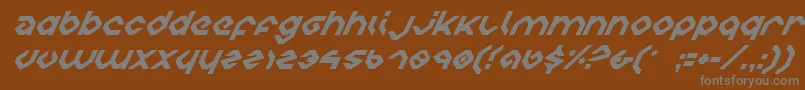 フォントCharliesAnglesItalic – 茶色の背景に灰色の文字