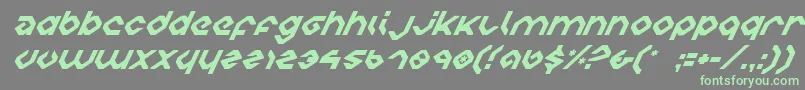 CharliesAnglesItalic-fontti – vihreät fontit harmaalla taustalla