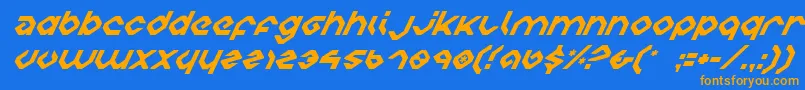 Lisätietoja CharliesAnglesItalic-fontista CharliesAnglesItalic-fontti – oranssit fontit sinisellä taustalla