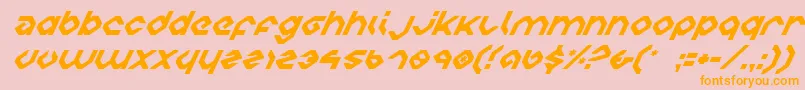 CharliesAnglesItalic Font – Orange Fonts on Pink Background