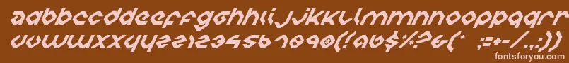 CharliesAnglesItalic Font – Pink Fonts on Brown Background