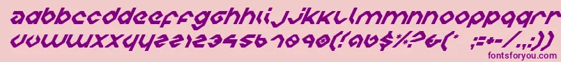 CharliesAnglesItalic Font – Purple Fonts on Pink Background