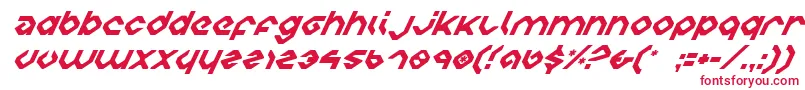 フォントCharliesAnglesItalic – 赤い文字