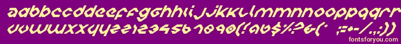 fuente CharliesAnglesItalic – Fuentes Amarillas Sobre Fondo Morado