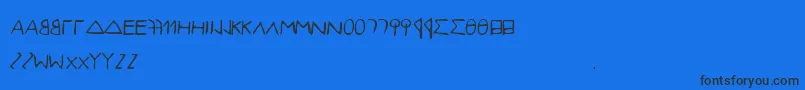 EfontlutionPart2 Font – Black Fonts on Blue Background