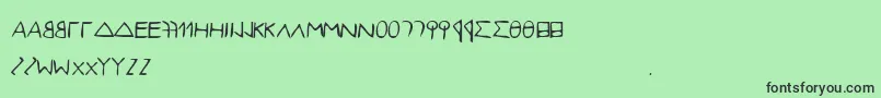 Czcionka EfontlutionPart2 – czarne czcionki na zielonym tle