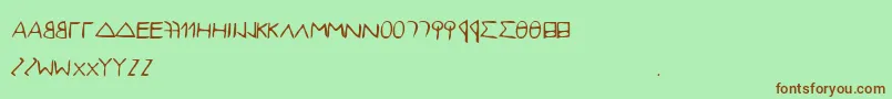 EfontlutionPart2 Font – Brown Fonts on Green Background