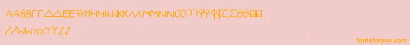 EfontlutionPart2 Font – Orange Fonts on Pink Background
