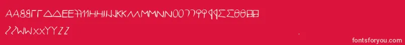 EfontlutionPart2 Font – Pink Fonts on Red Background