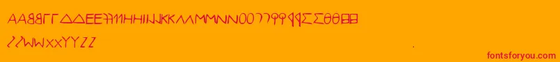 EfontlutionPart2 Font – Red Fonts on Orange Background